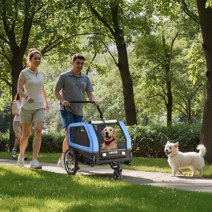 VEVOR 2-in-1 Dog Bike Trailer & Pet Stroller (up to 88 lbs)