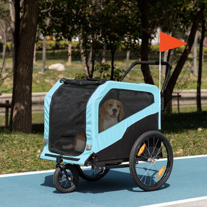 Aosom 2-in-1 Large Dog Bike Trailer & Pet Stroller (up to 66 lbs)