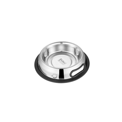 Jeffers Pet Embossed No-Tip Anti-Skid Stainless Steel Pet Bowl