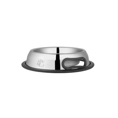 Jeffers Pet Embossed No-Tip Anti-Skid Stainless Steel Pet Bowl