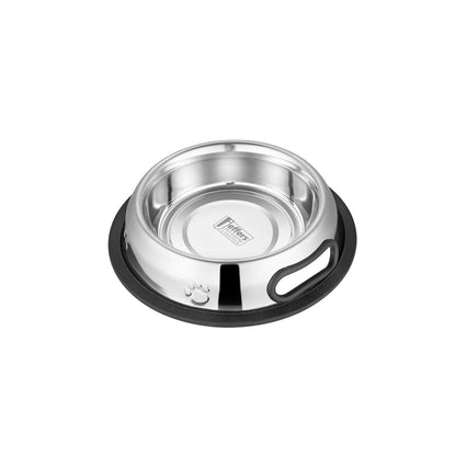 Jeffers Pet Embossed No-Tip Anti-Skid Stainless Steel Pet Bowl