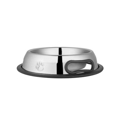 Jeffers Pet Embossed No-Tip Anti-Skid Stainless Steel Pet Bowl