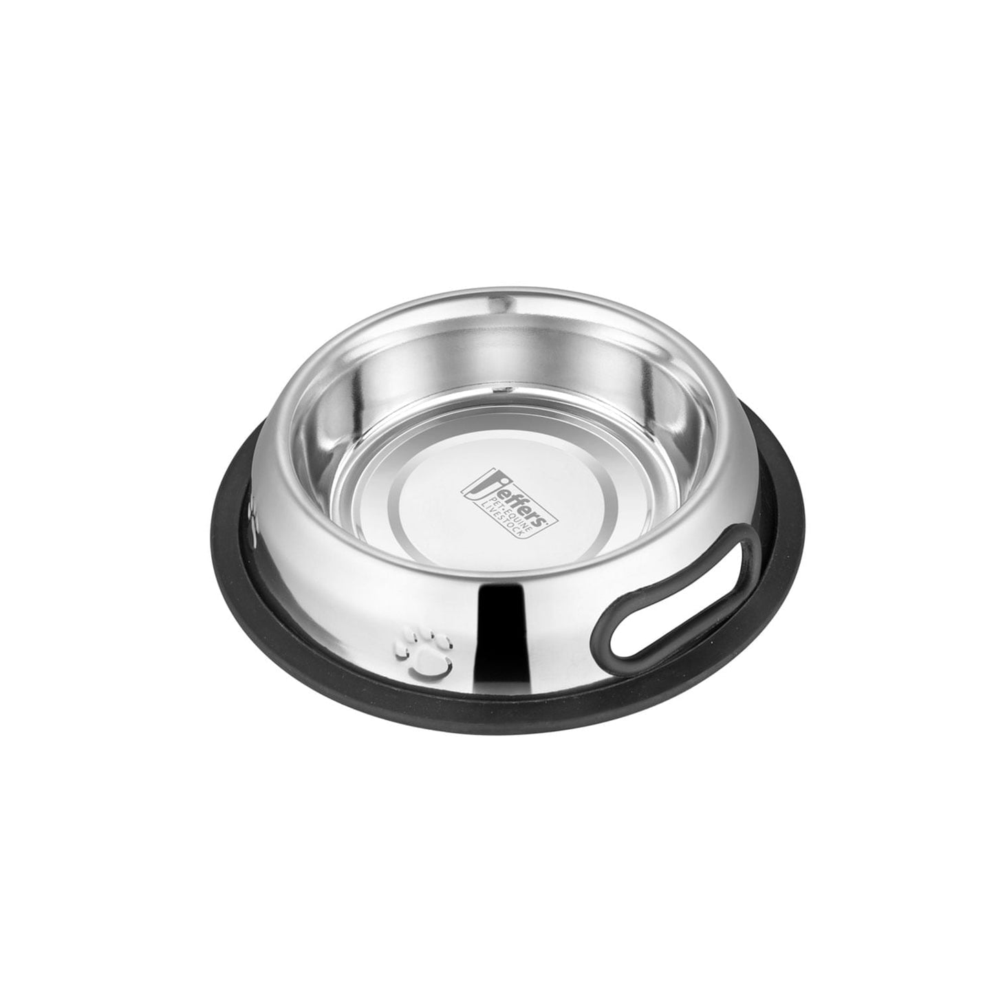 Jeffers Pet Embossed No-Tip Anti-Skid Stainless Steel Pet Bowl