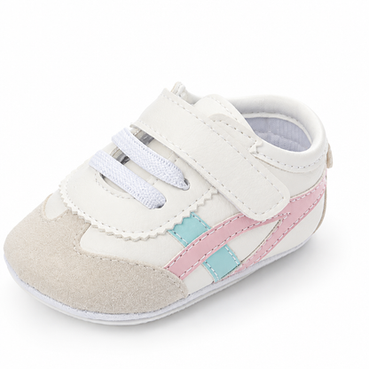 PU Baby & Toddler Shoes with PVC-Rubber Soles - Pink