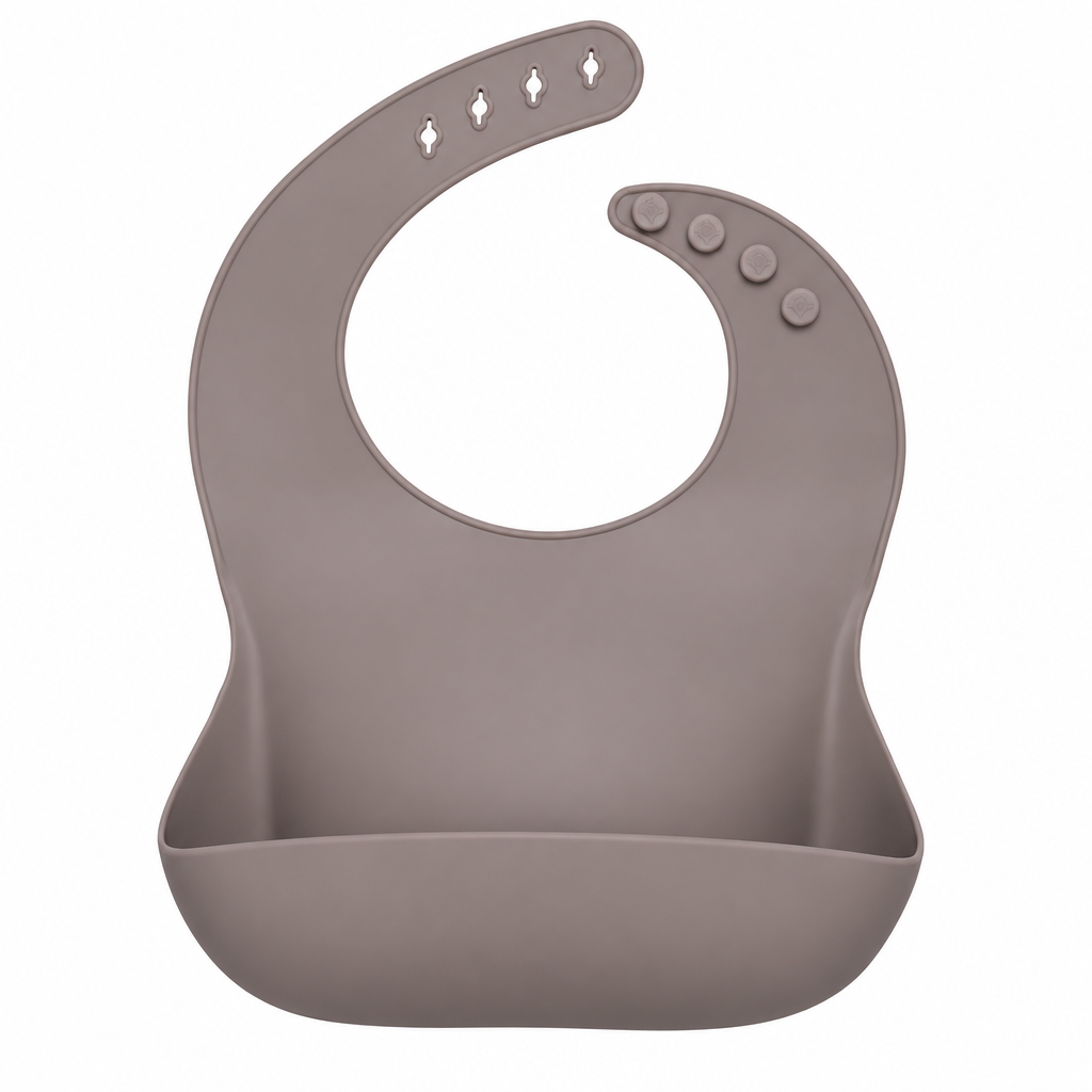3# taupe-gray bib