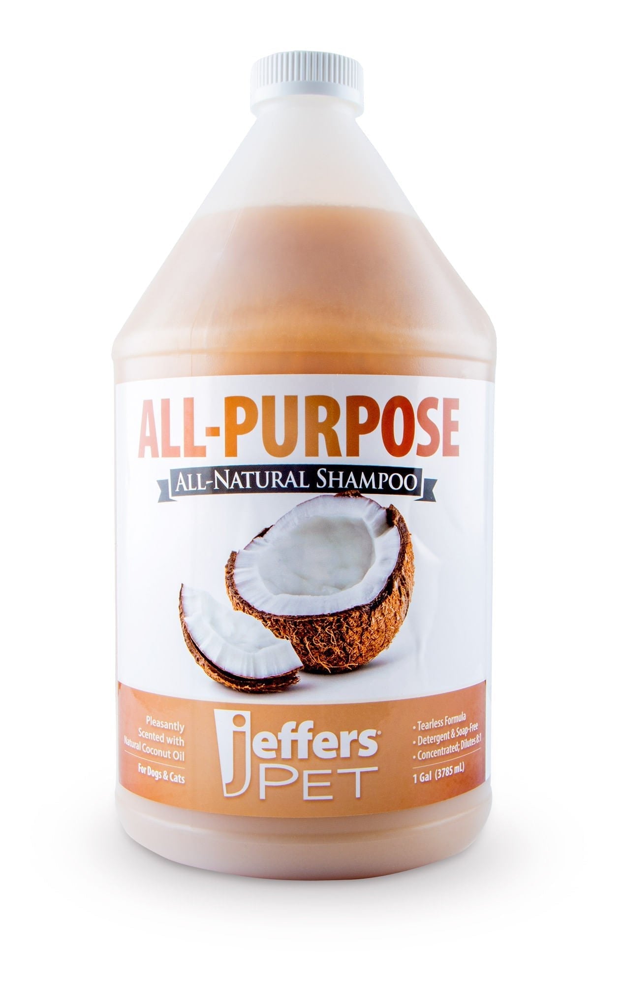 Jeffers Tearless All-Purpose All-Natural Coconut Oil Shampoo for Cats & Dogs