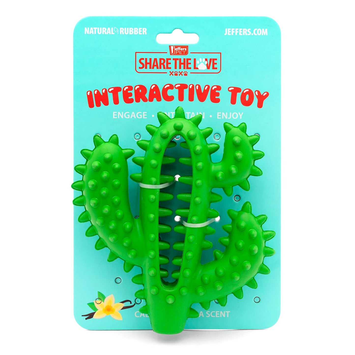 Jeffers Cactus Natural Rubber Dental Chew Toy for Dogs