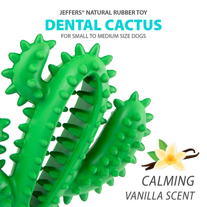 Jeffers Cactus Natural Rubber Dental Chew Toy for Dogs