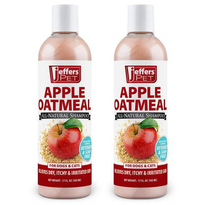 Jeffers Apple Oatmeal All-Natural Hypoallergenic Shampoo for Pets