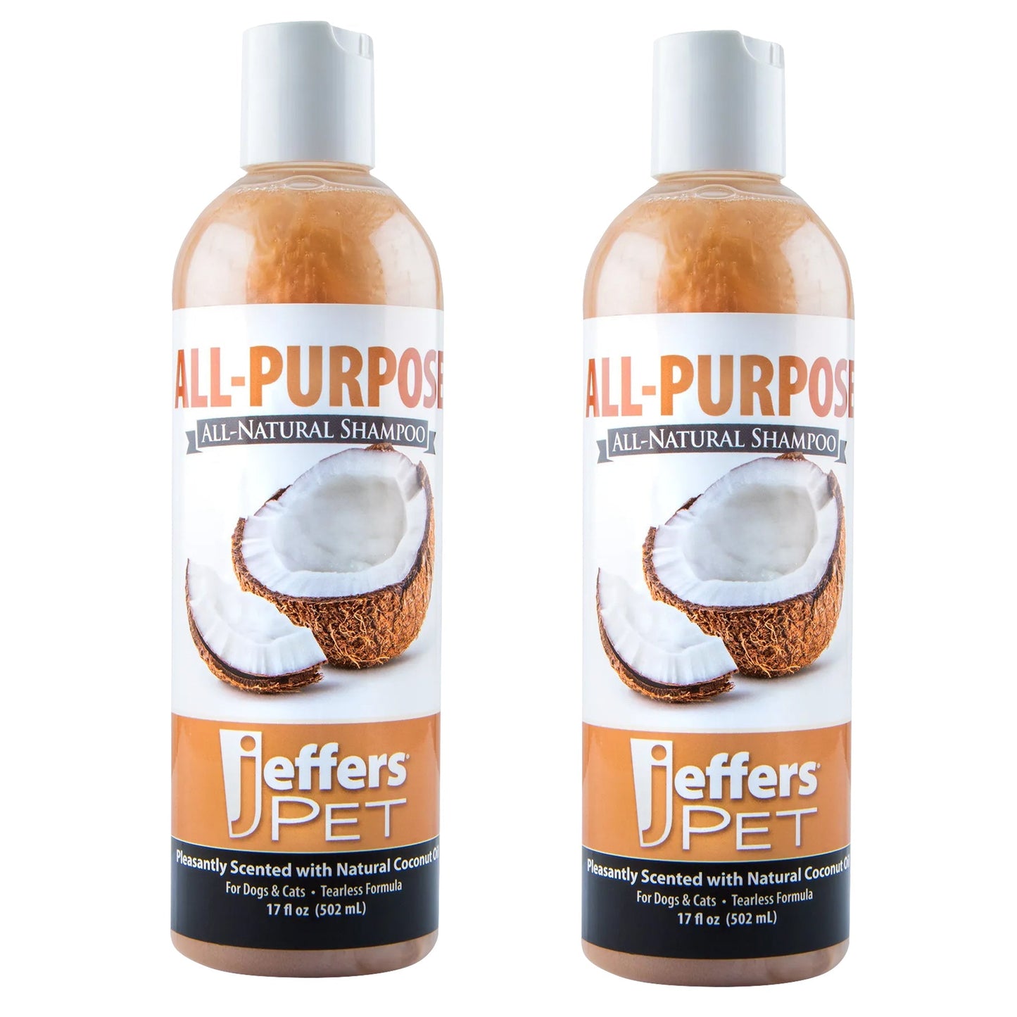 Jeffers Tearless All-Purpose All-Natural Coconut Oil Shampoo for Cats & Dogs