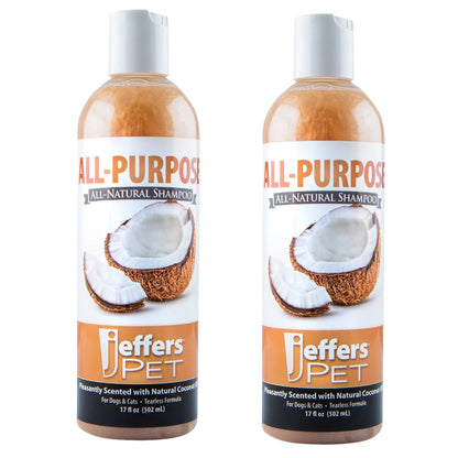 Jeffers Tearless All-Purpose All-Natural Coconut Oil Shampoo for Cats & Dogs
