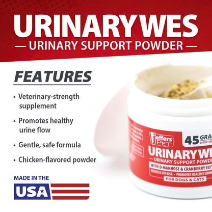Jeffers Urinary Support Powder with D-Mannose for Cats & Dogs
