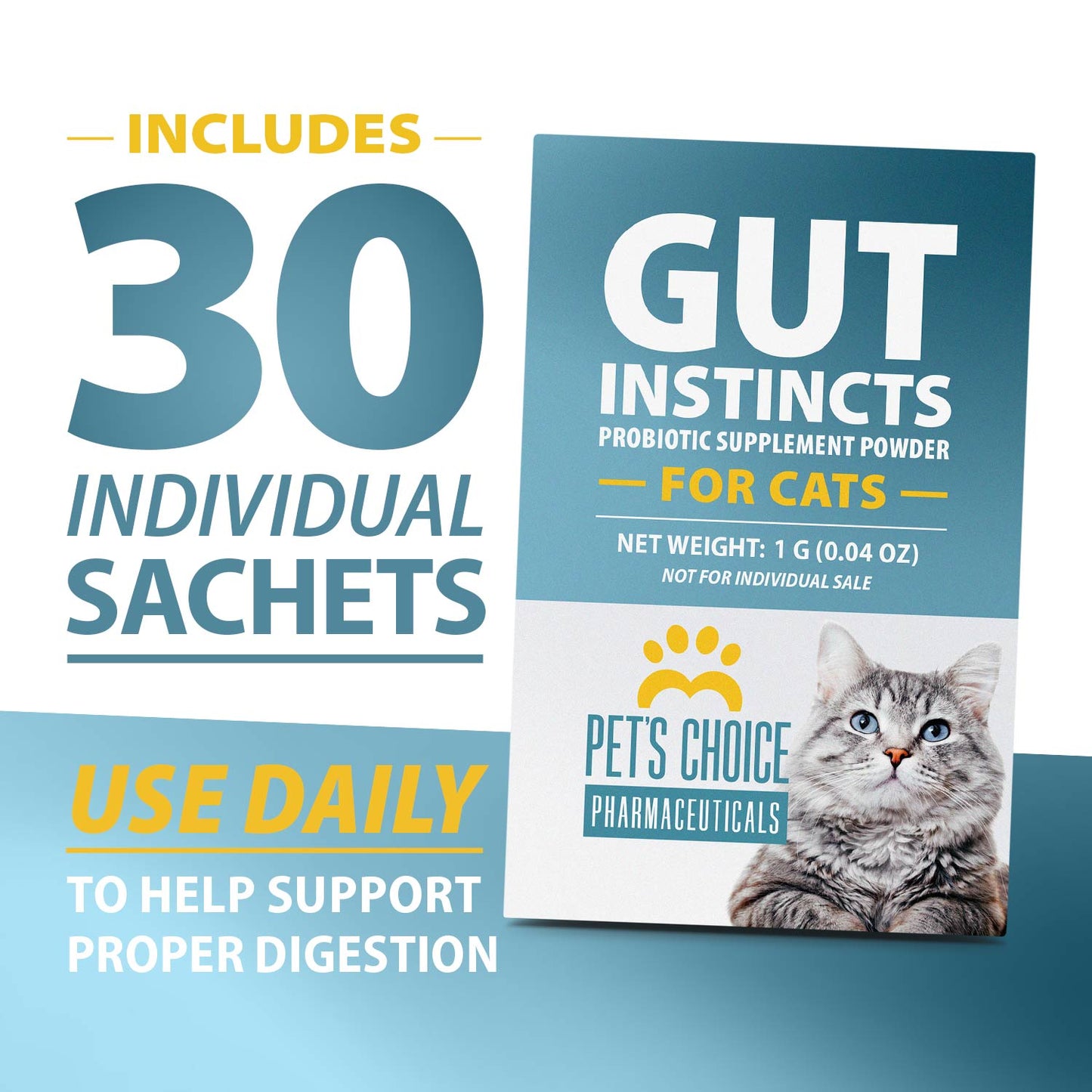 Pet’s Choice Gut Instincts Probiotic Supplement for Cats