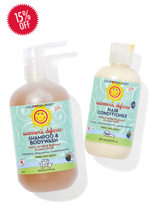 California Baby Swimmer's Defense™ Shampoo + Conditioner Bundle
