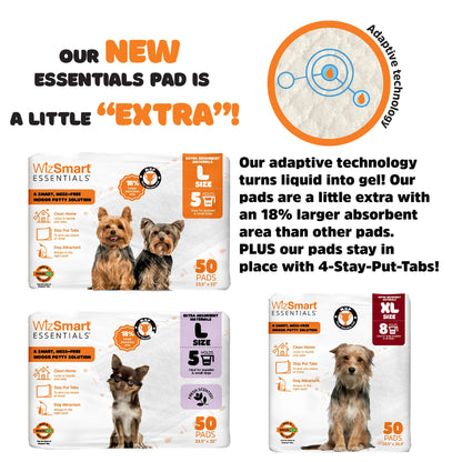 WizSmart Essentials Training Pads with Attractant for Dogs & Puppies